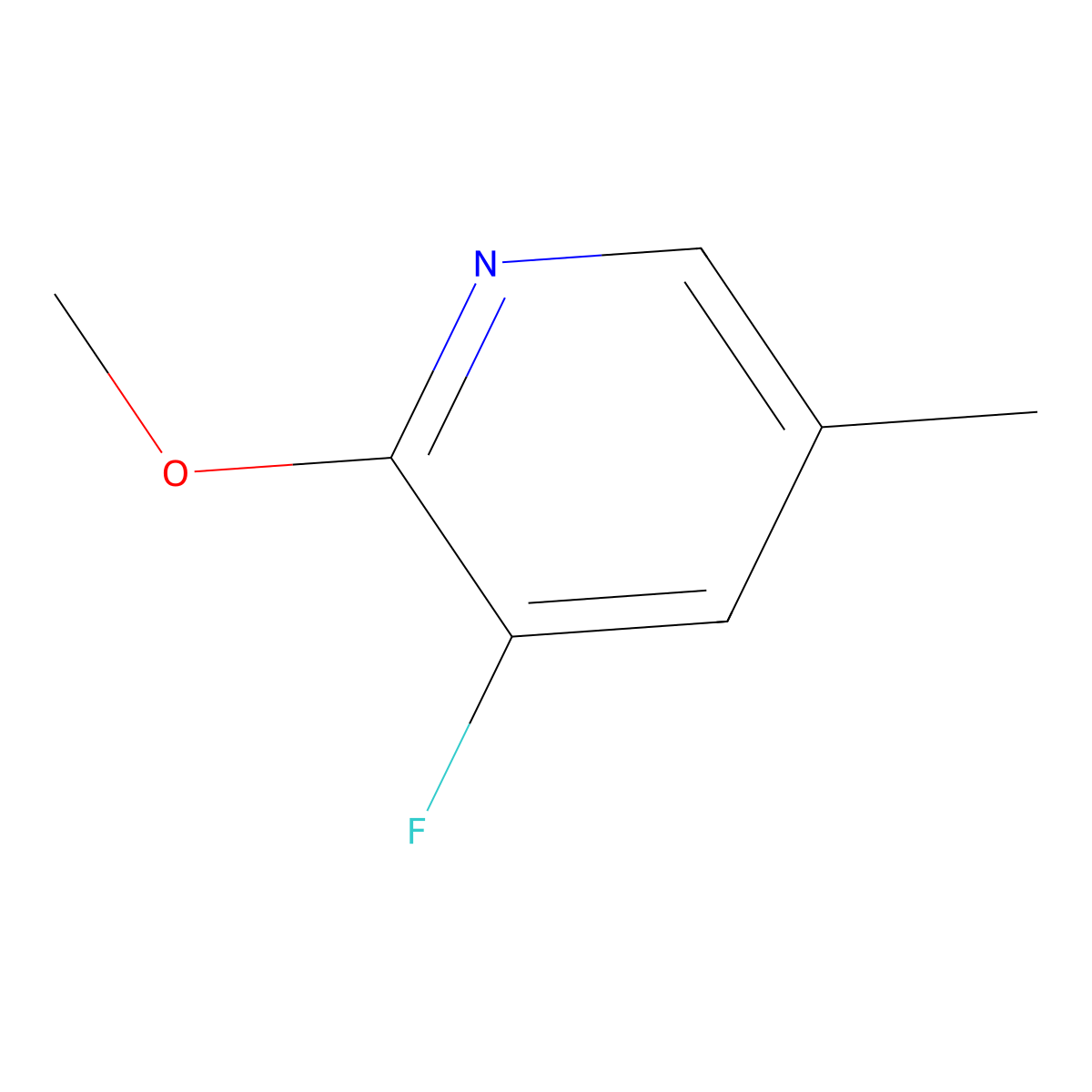 3-Fluoro-2-methoxy-5-methylpyridine molecular structure, CAS 1227563-80-5