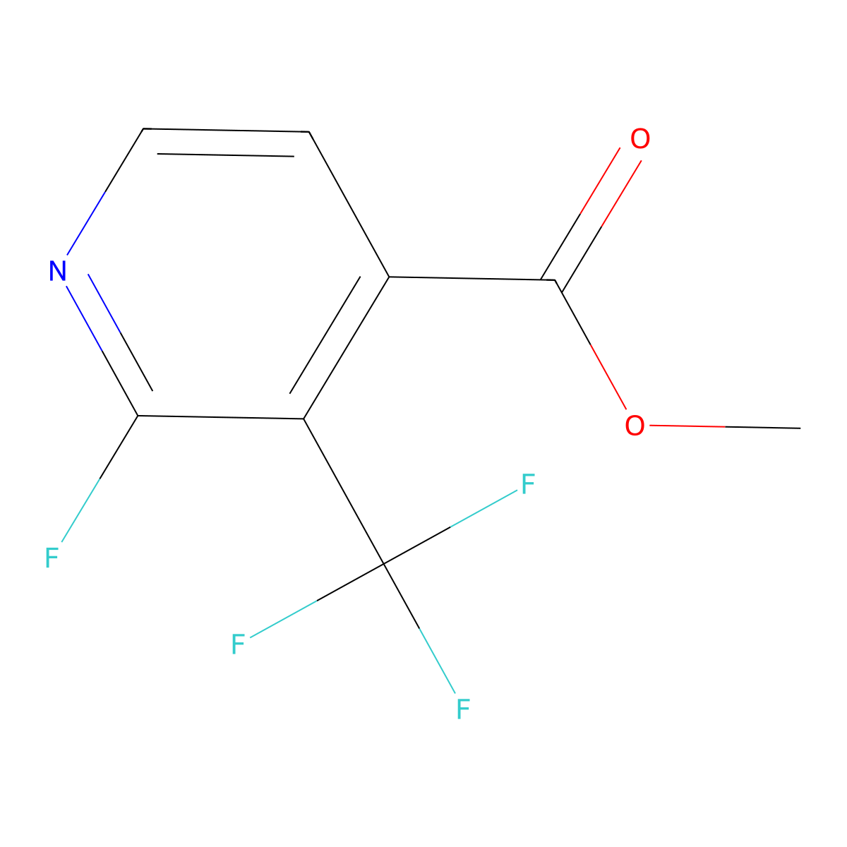 Methyl 2-fluoro-3-(trifluoromethyl)isonicotinate molecular structure, CAS 1227563-87-2