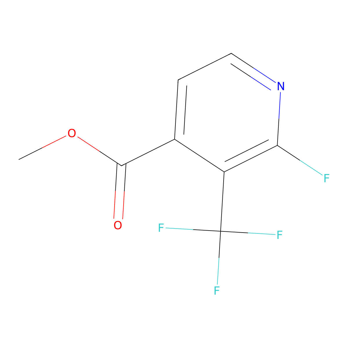 Methyl 2-fluoro-3-(trifluoromethyl)isonicotinate molecular structure, CAS 1227563-87-2