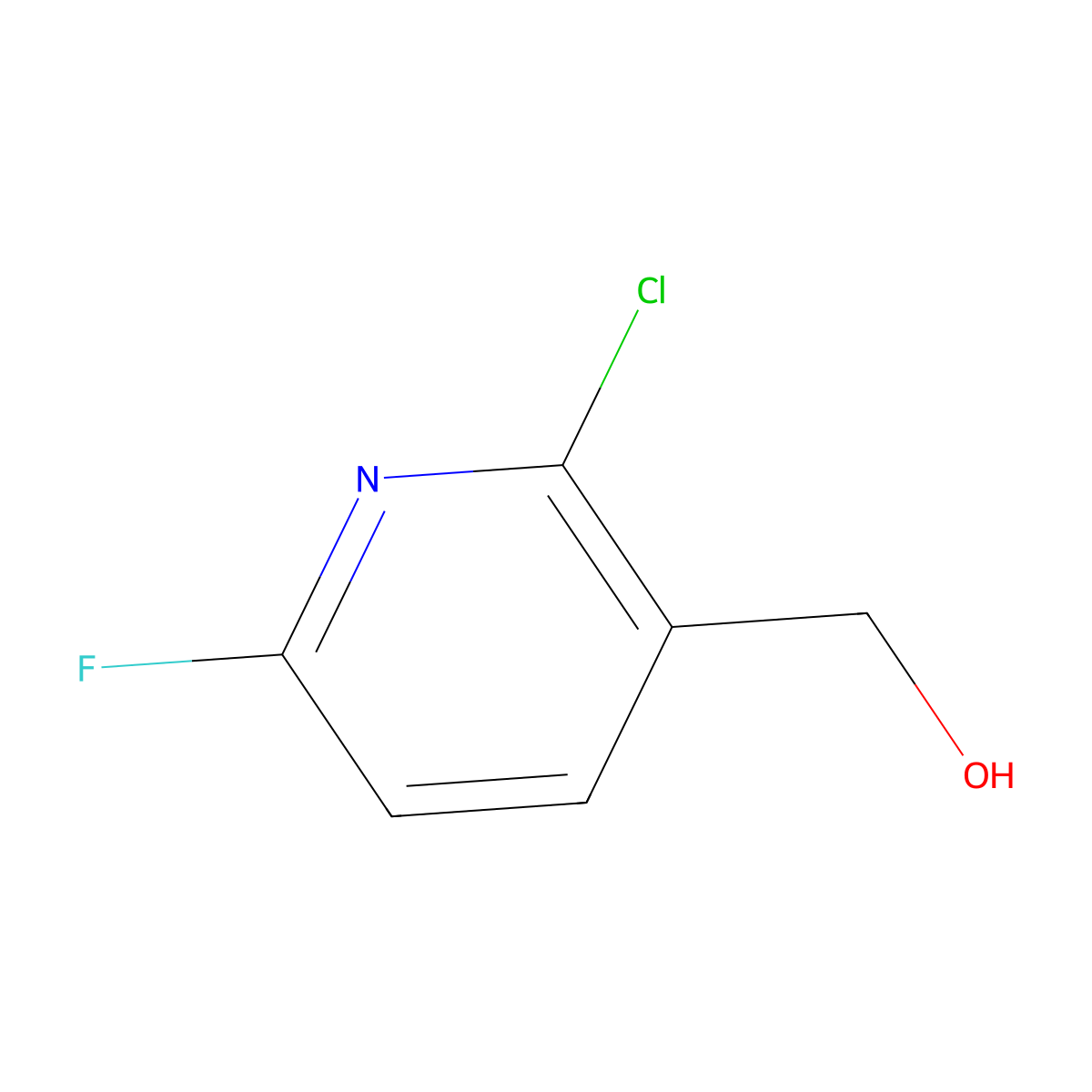 (2-Chloro-6-fluoropyridin-3-yl)methanol molecular structure, CAS 1227563-88-3