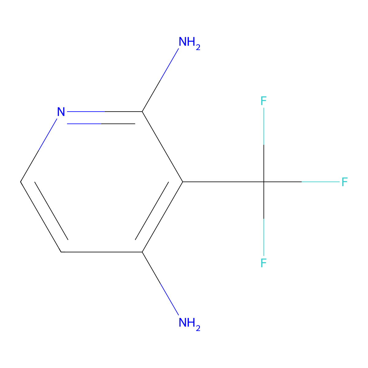 3-(Trifluoromethyl)pyridine-2,4-diamine molecular structure, CAS 1227563-89-4