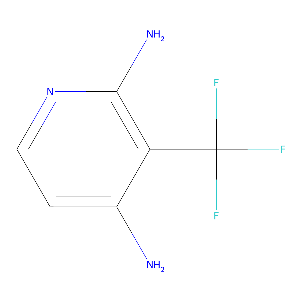 3-(Trifluoromethyl)pyridine-2,4-diamine molecular structure, CAS 1227563-89-4
