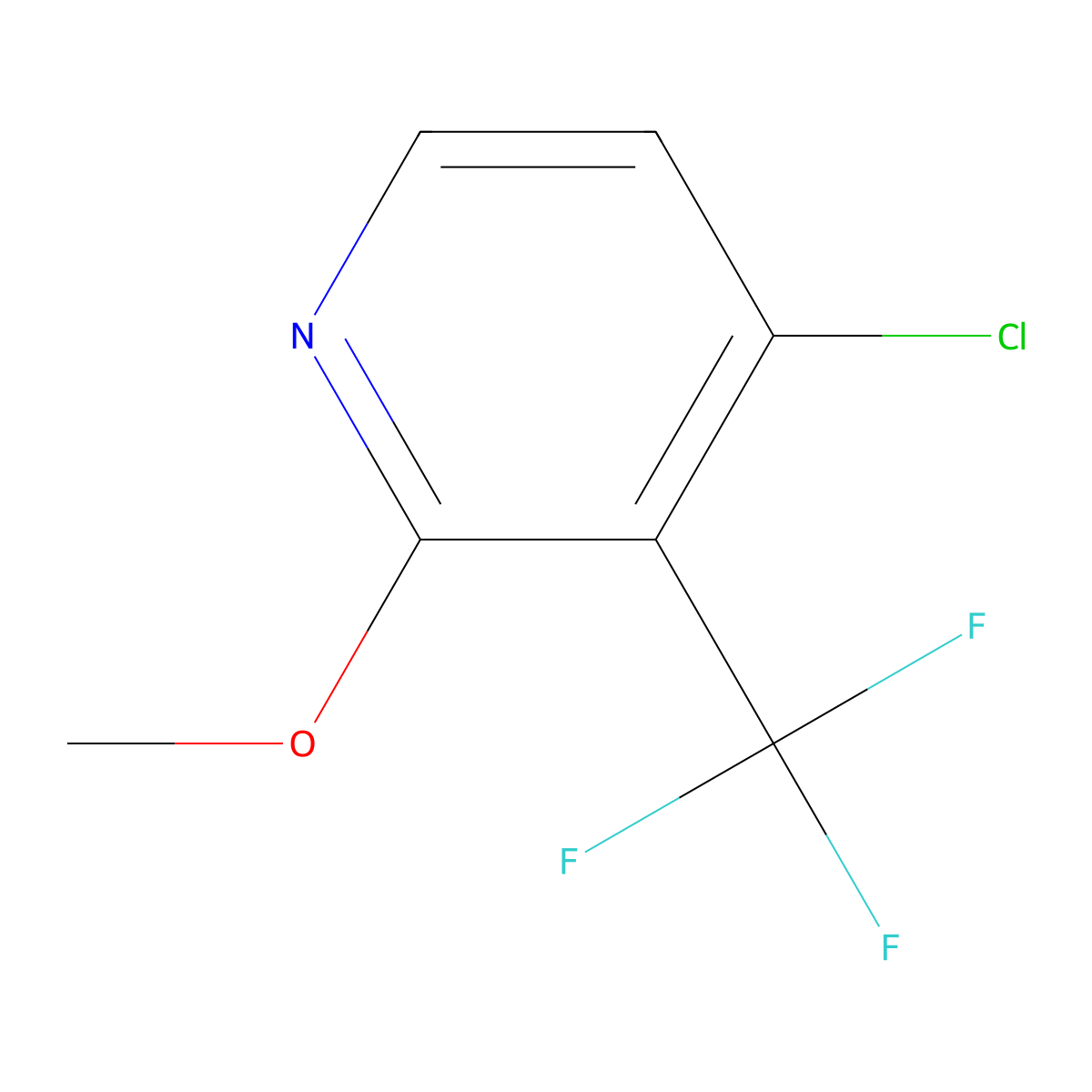 4-Chloro-2-methoxy-3-(trifluoromethyl)pyridine molecular structure, CAS 1227563-94-1