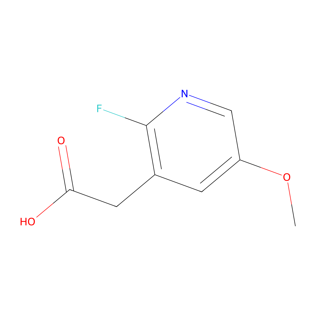 2-(2-Fluoro-5-methoxypyridin-3-yl)acetic acid molecular structure, CAS 1227564-07-9