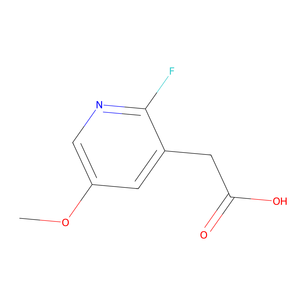 2-(2-Fluoro-5-methoxypyridin-3-yl)acetic acid molecular structure, CAS 1227564-07-9