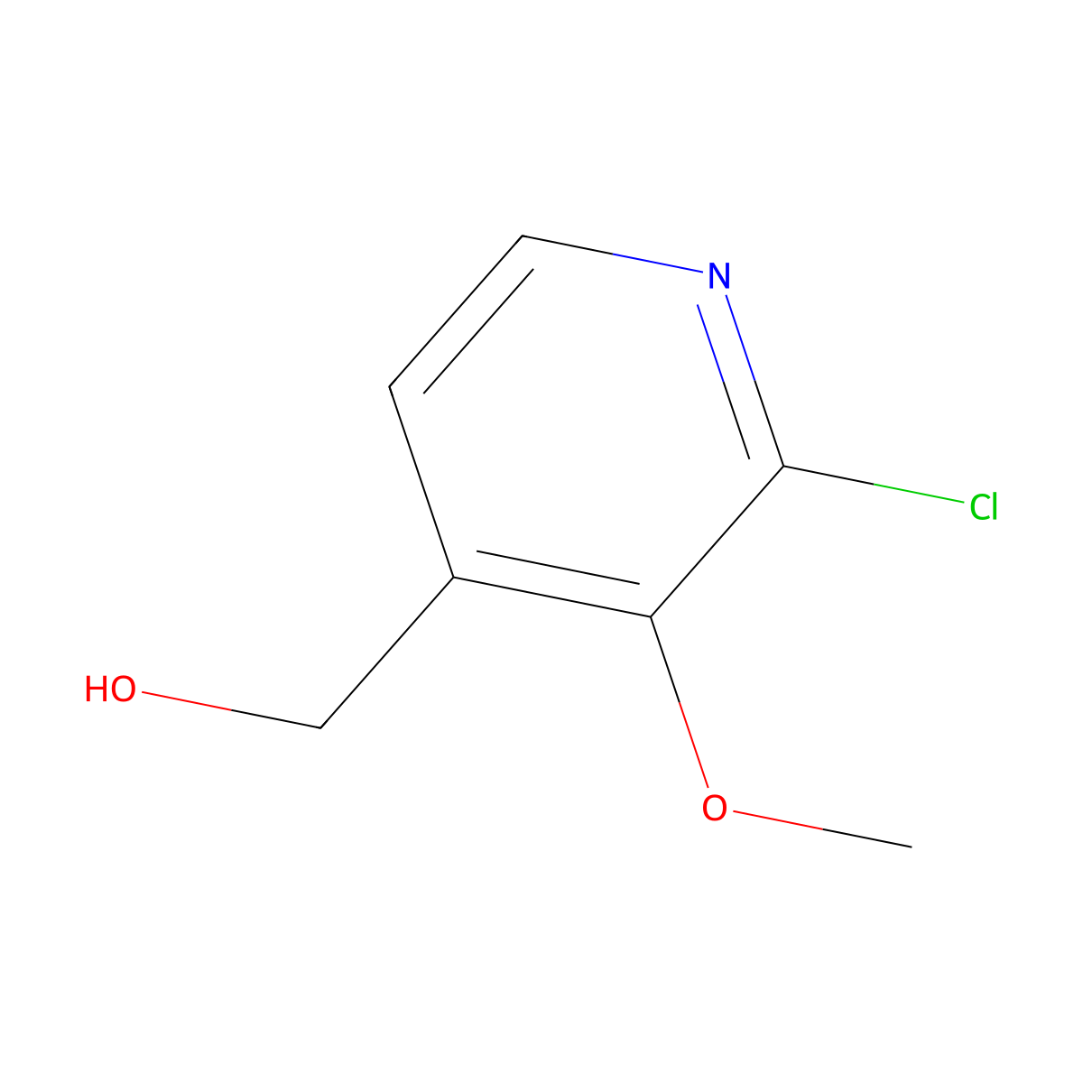(2-Chloro-3-methoxypyridin-4-yl)methanol molecular structure, CAS 1227564-18-2