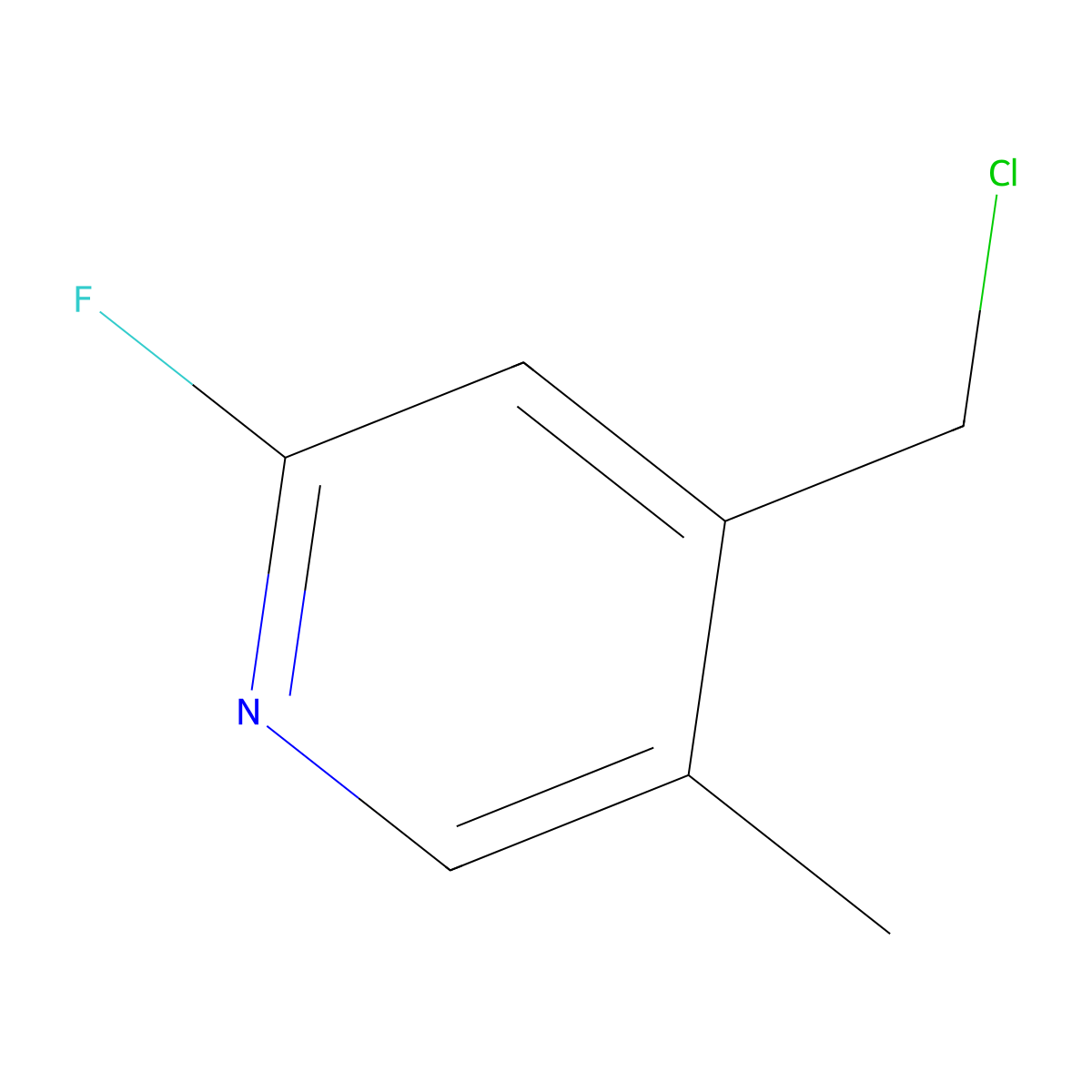 4-(Chloromethyl)-2-fluoro-5-methylpyridine molecular structure, CAS 1227564-27-3