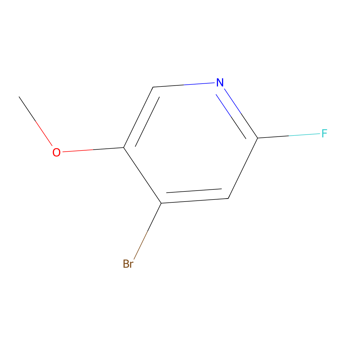 4-Bromo-2-fluoro-5-methoxypyridine molecular structure, CAS 1227564-33-1