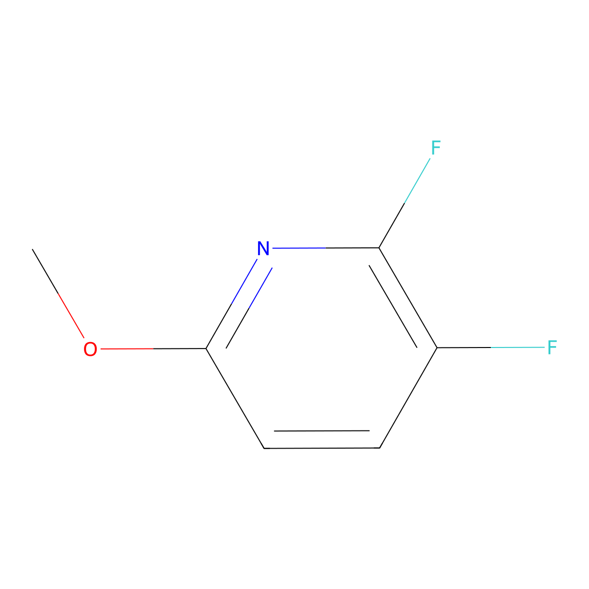 2,3-Difluoro-6-methoxypyridine molecular structure, CAS 1227564-48-8