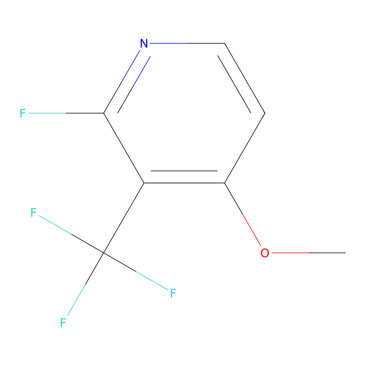 2-Fluoro-4-methoxy-3-(trifluoromethyl)pyridine molecular structure, CAS 1227564-64-8