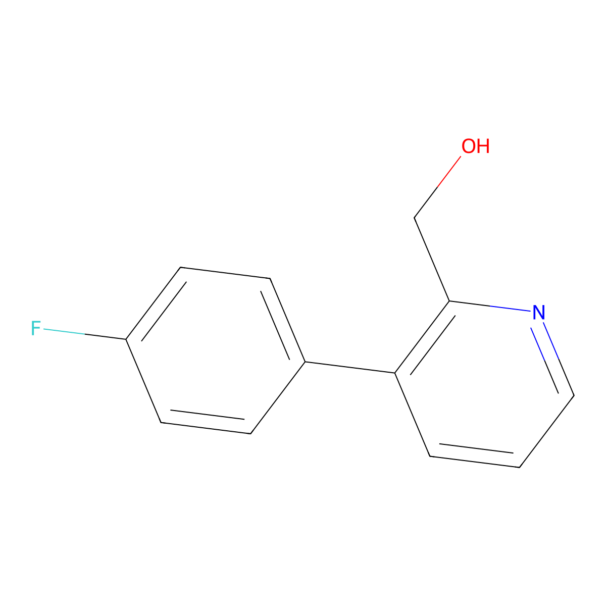 3-(4-Fluorophenyl)pyridine-2-methanol molecular structure, CAS 1227564-83-1