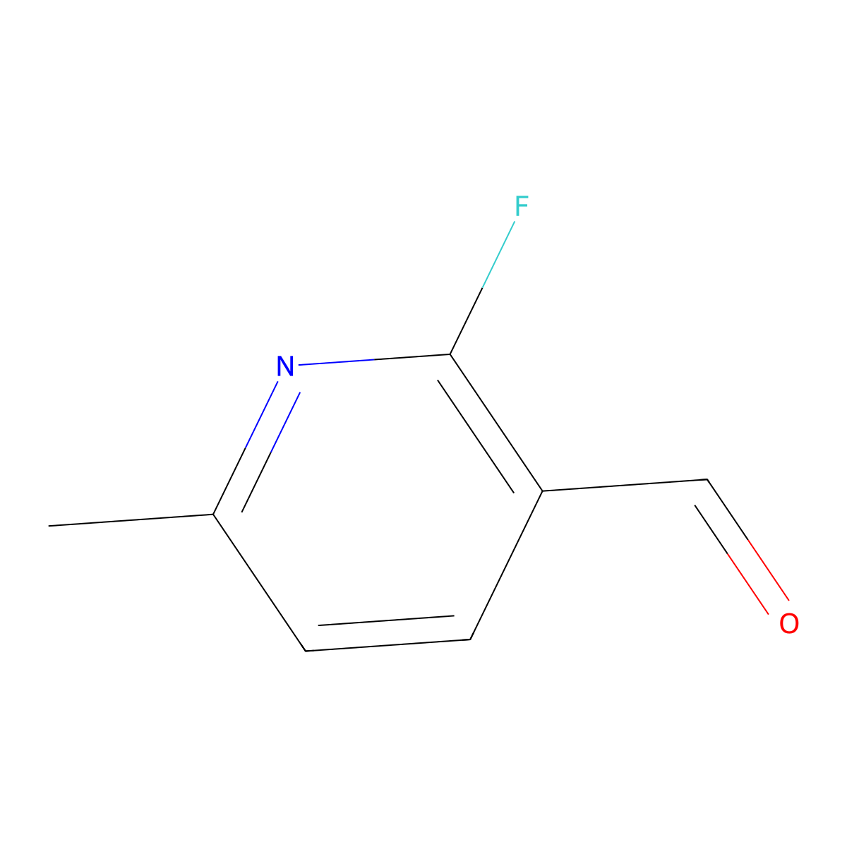 2-Fluoro-6-methylpyridine-3-carboxaldehyde molecular structure, CAS 1227564-84-2