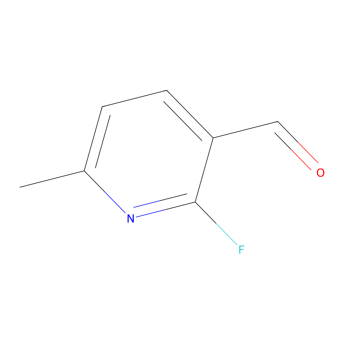 2-Fluoro-6-methylpyridine-3-carboxaldehyde molecular structure, CAS 1227564-84-2