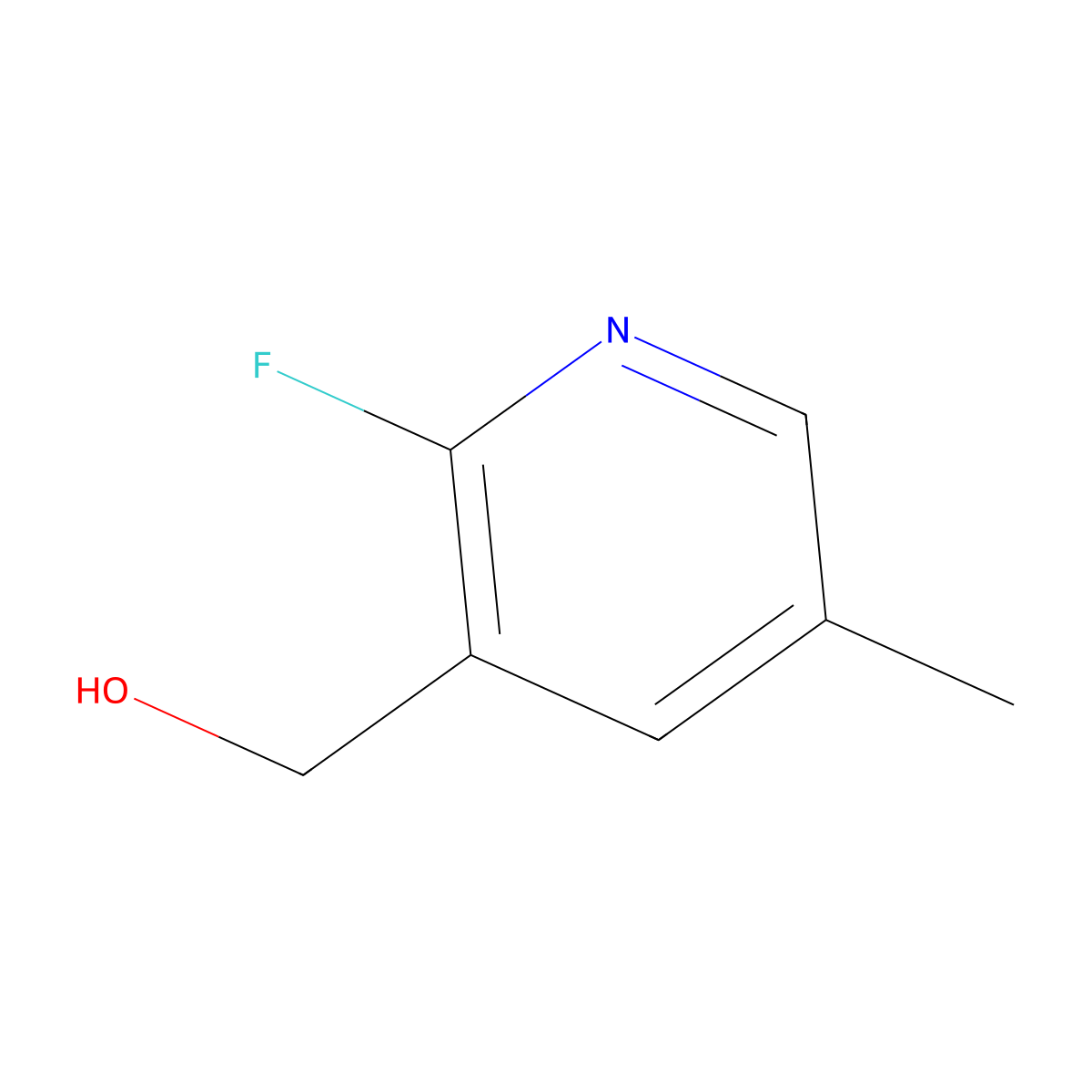 (2-Fluoro-5-methylpyridin-3-yl)methanol molecular structure, CAS 1227565-23-2