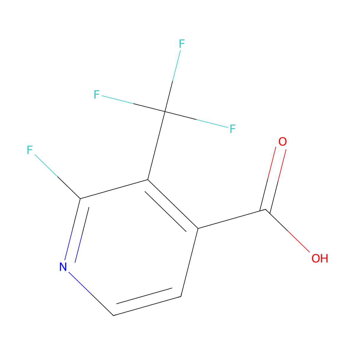2-Fluoro-3-(trifluoromethyl)isonicotinic acid molecular structure, CAS 1227565-40-3