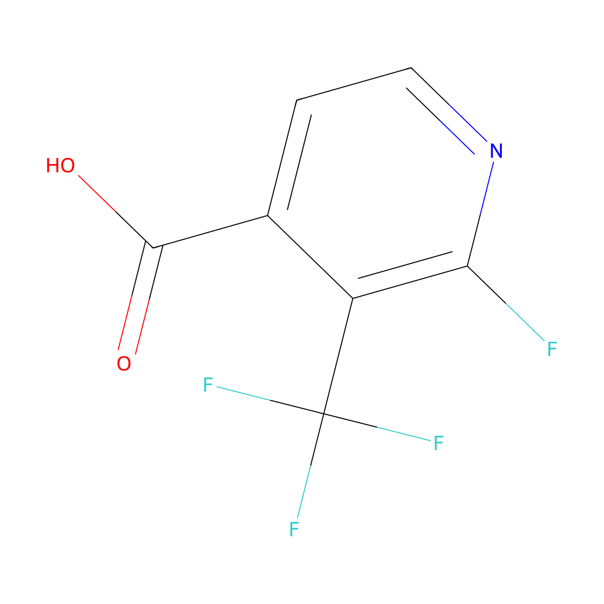 2-Fluoro-3-(trifluoromethyl)isonicotinic acid molecular structure, CAS 1227565-40-3