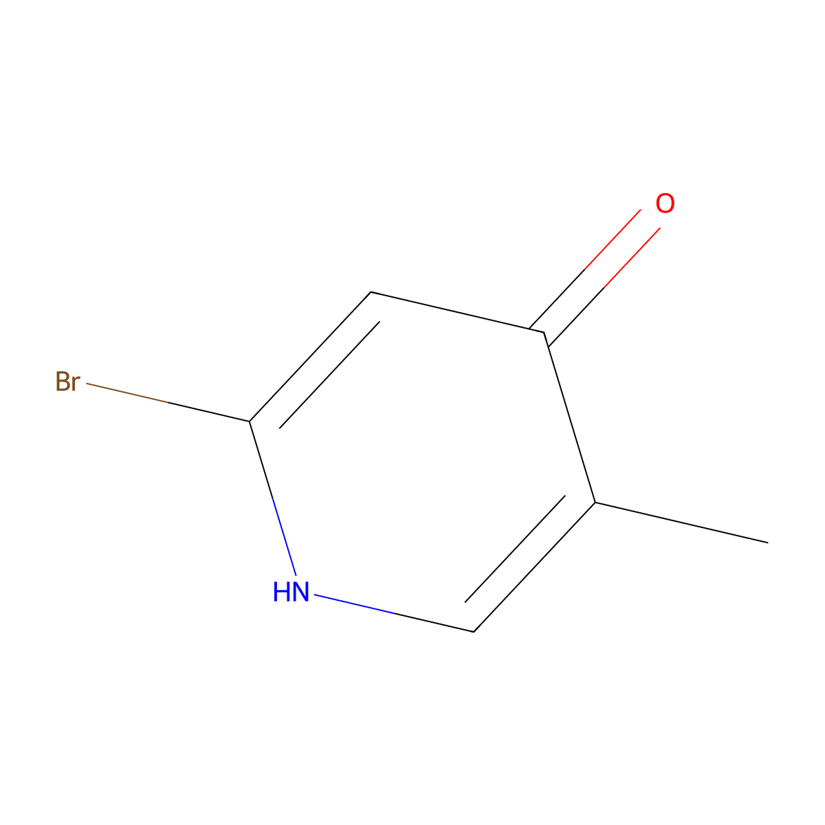 2-Bromo-5-methylpyridin-4-ol molecular structure, CAS 1227570-72-0