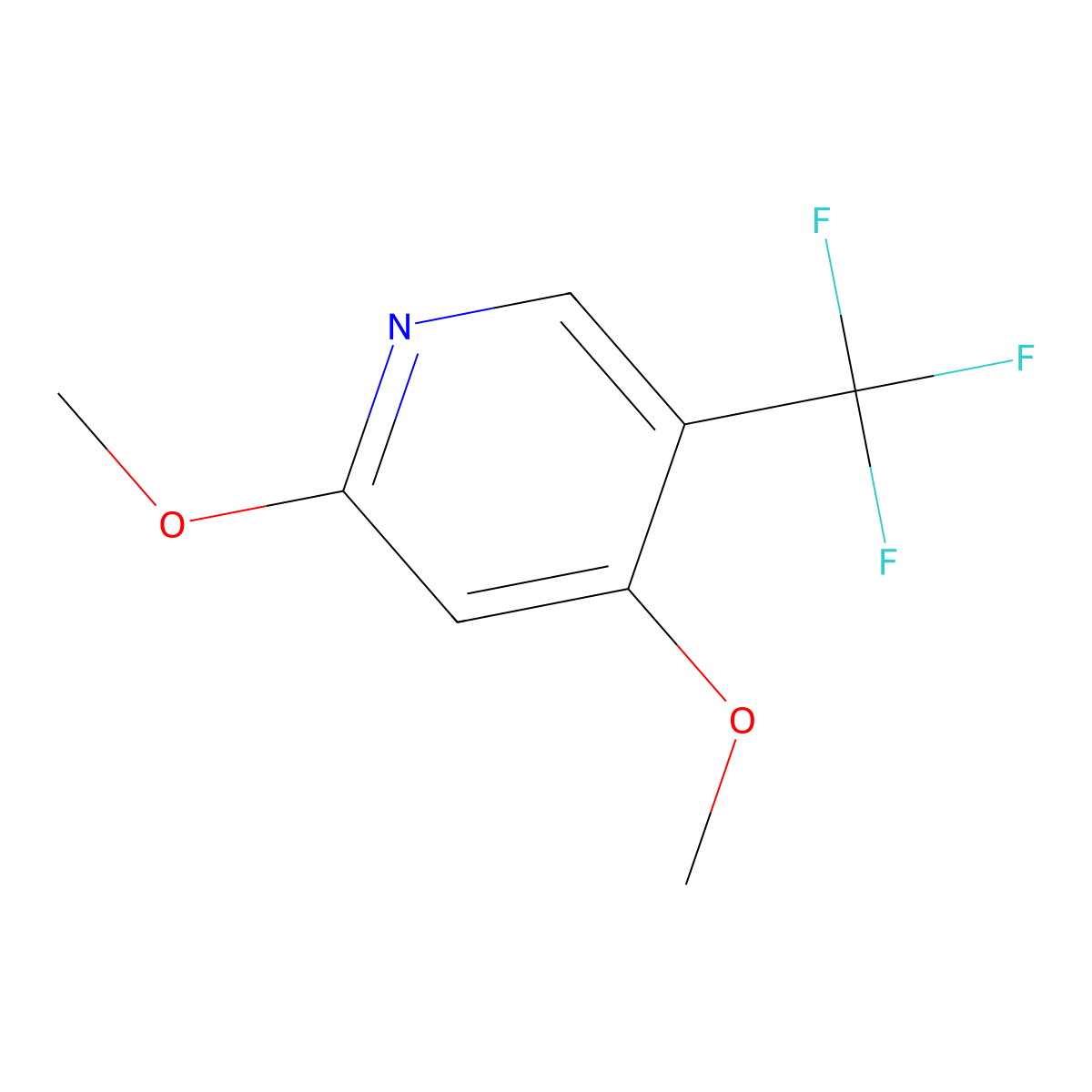 2,4-Dimethoxy-5-(trifluoromethyl)pyridine molecular structure, CAS 1227570-73-1