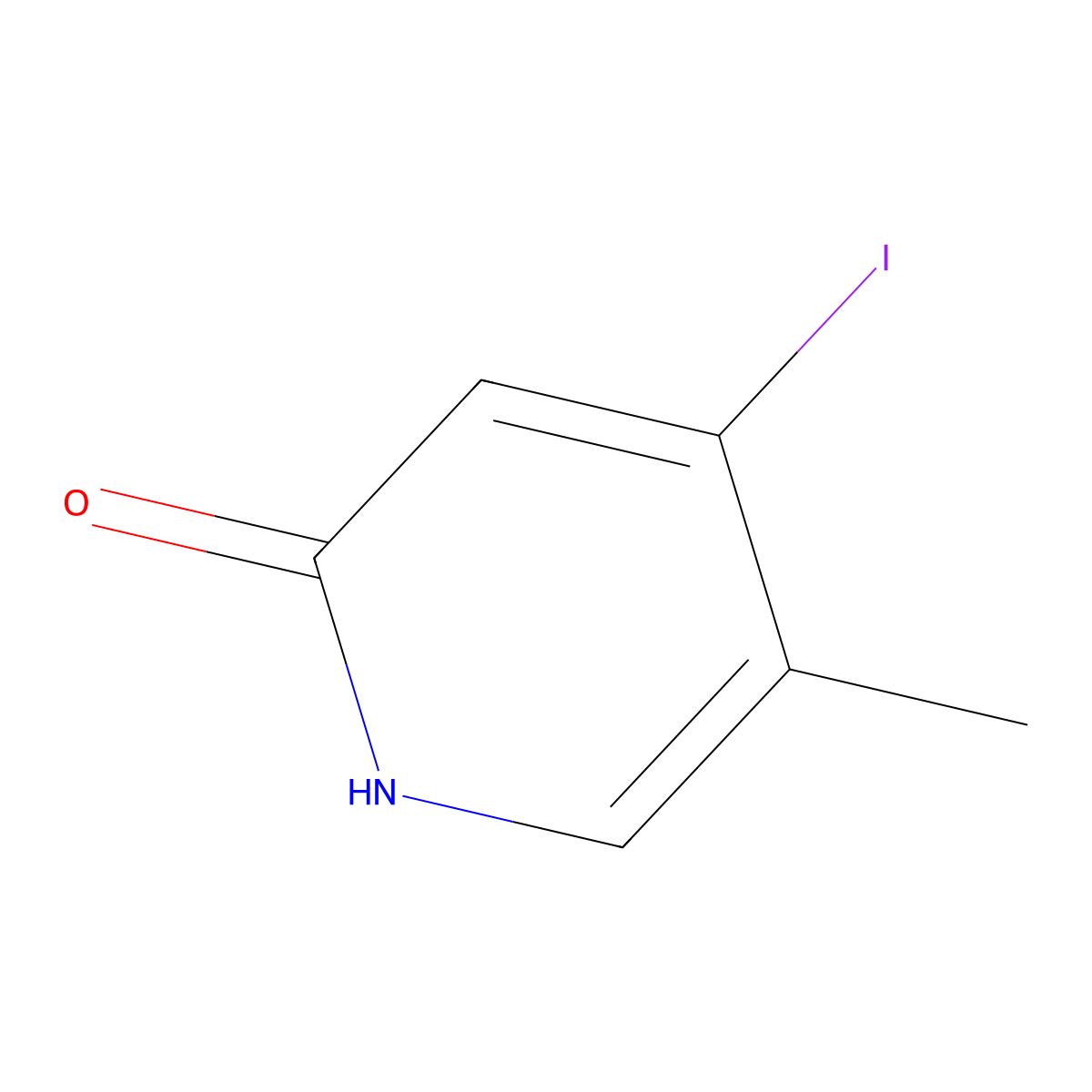 4-iodo-5-methylpyridin-2(1H)-one molecular structure, CAS 1227570-92-4