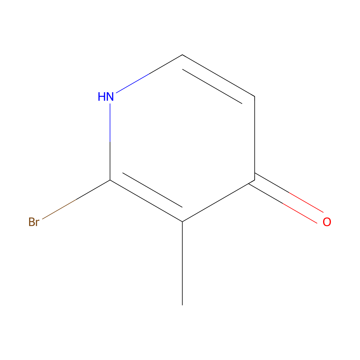 2-Bromo-3-methylpyridin-4-ol molecular structure, CAS 1227571-09-6