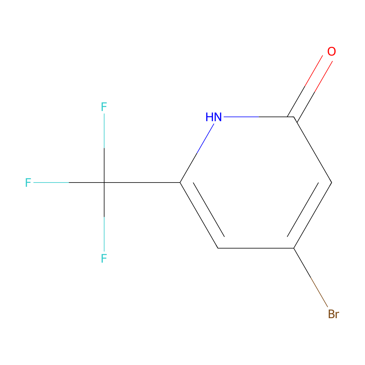 4-Bromo-2-hydroxy-6-(trifluoromethyl)pyridine molecular structure, CAS 1227571-18-7