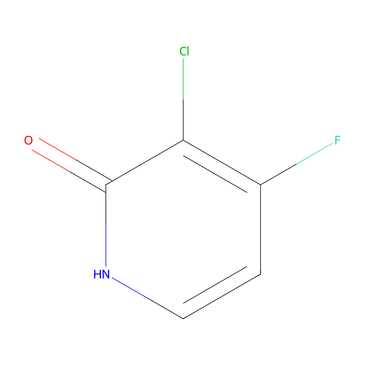 3-Chloro-4-fluoropyridin-2-OL molecular structure, CAS 1227571-29-0