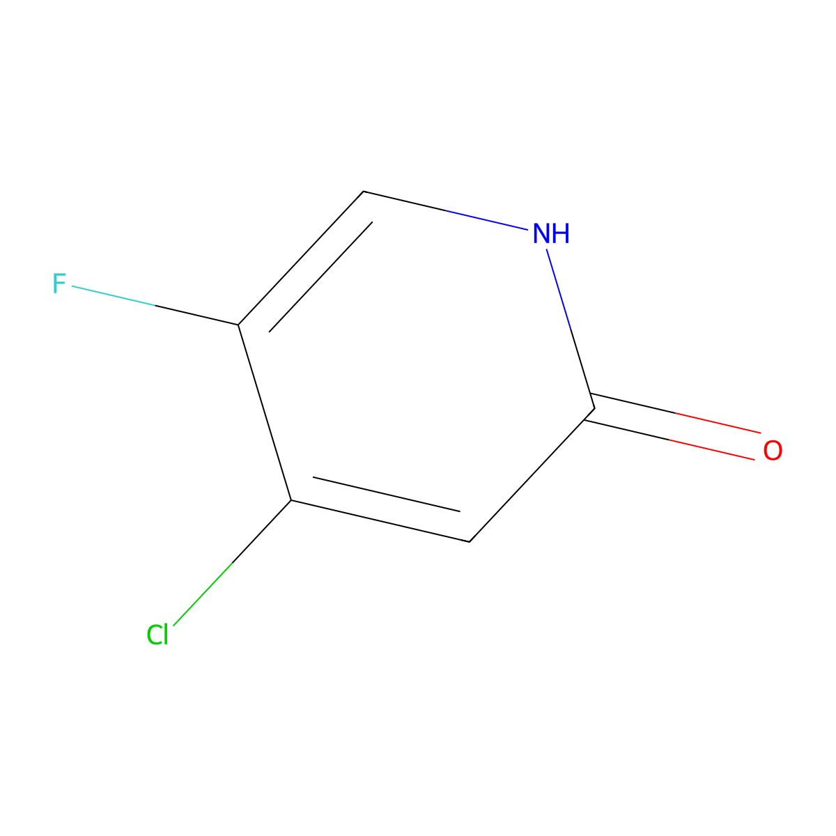 4-Chloro-5-fluoropyridin-2(1H)-one molecular structure, CAS 1227571-38-1