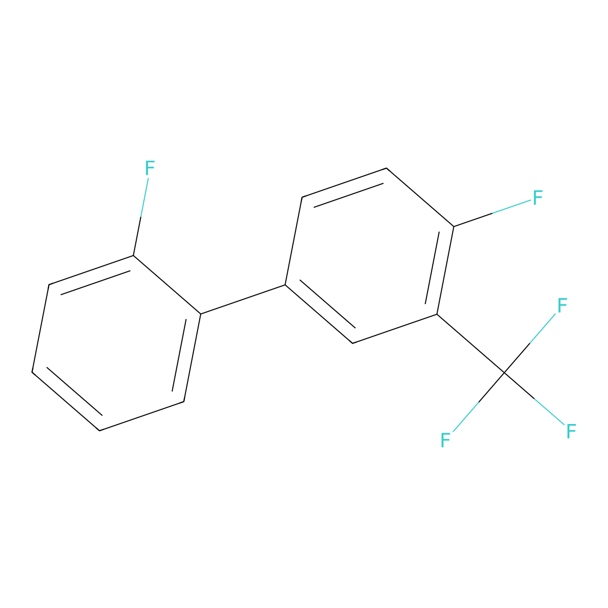2,4'-Difluoro-3'-(trifluoromethyl)-1,1'-biphenyl molecular structure, CAS 1227571-58-5
