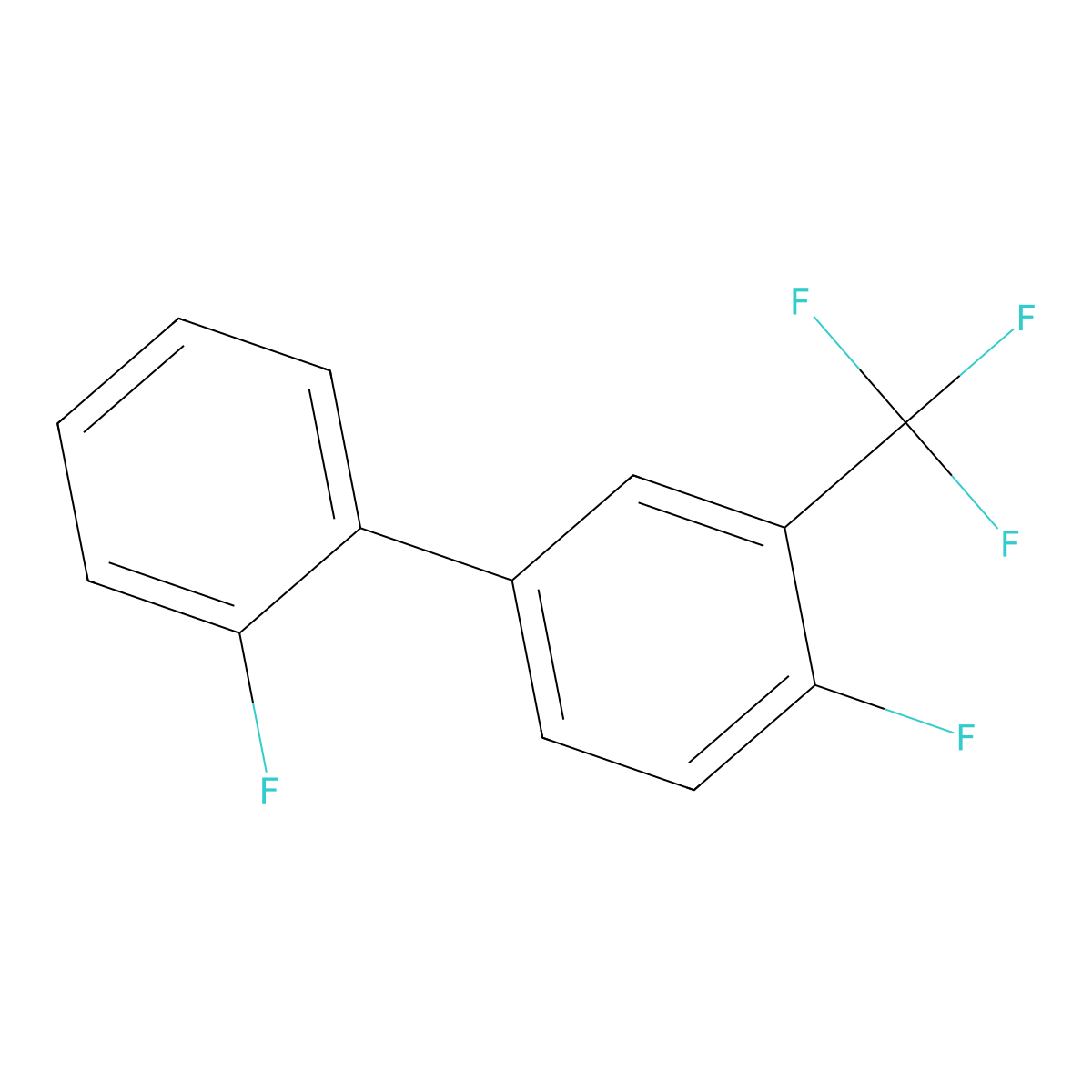 2,4'-Difluoro-3'-(trifluoromethyl)-1,1'-biphenyl molecular structure, CAS 1227571-58-5