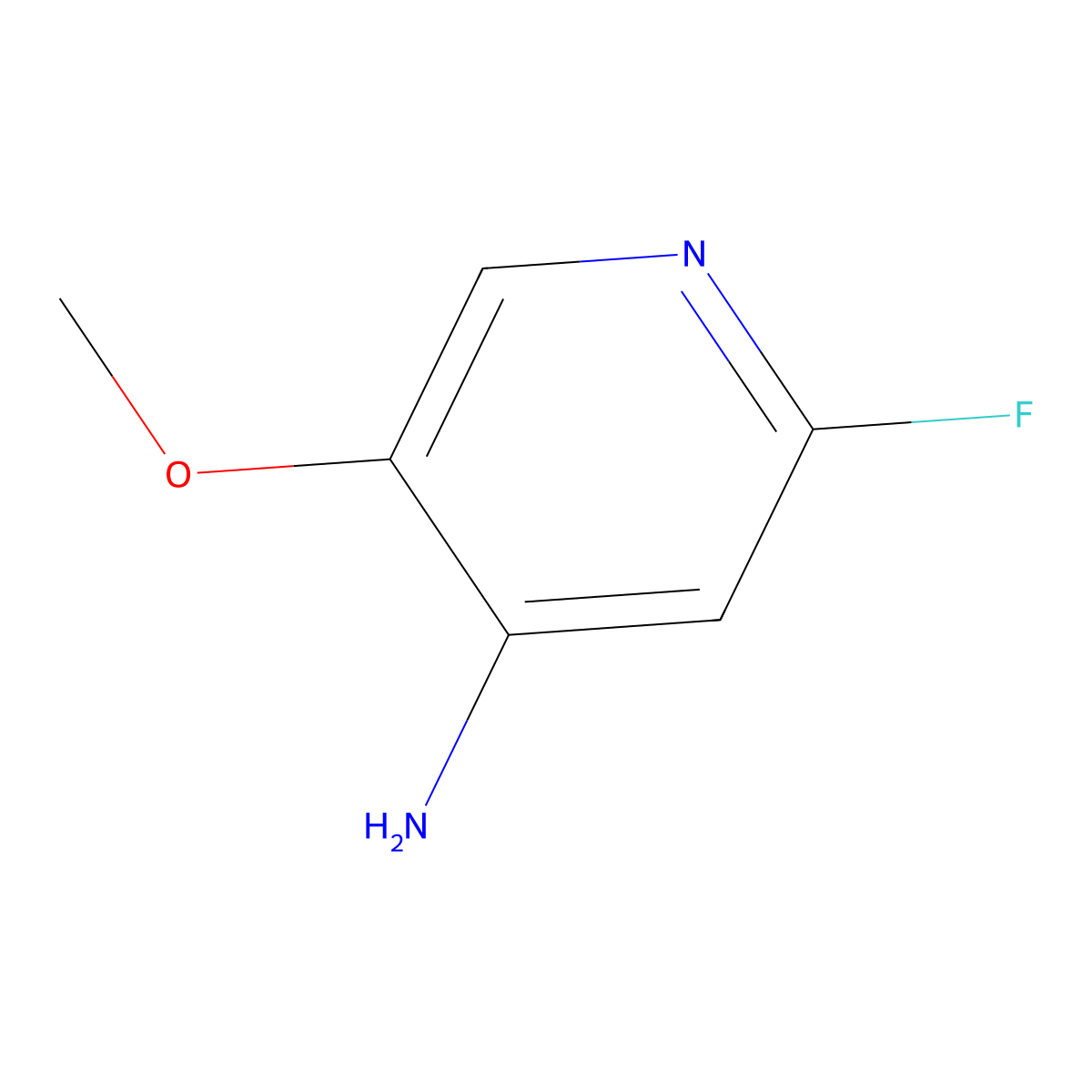 2-Fluoro-5-methoxypyridin-4-amine molecular structure, CAS 1227571-74-5
