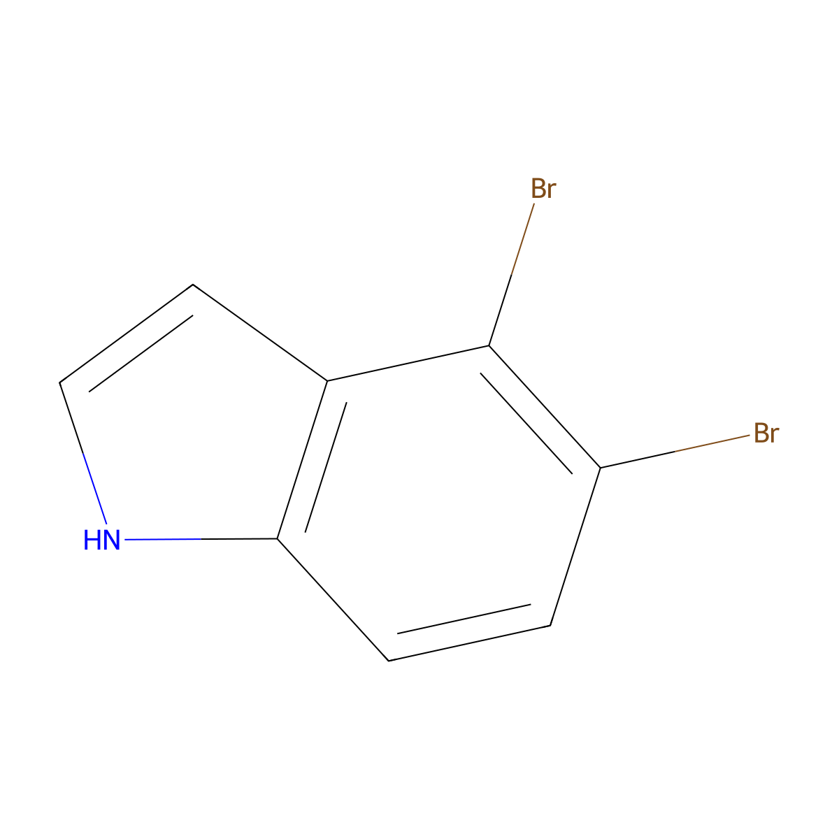 4,5-Dibromo-1H-indole molecular structure, CAS 1227571-79-0