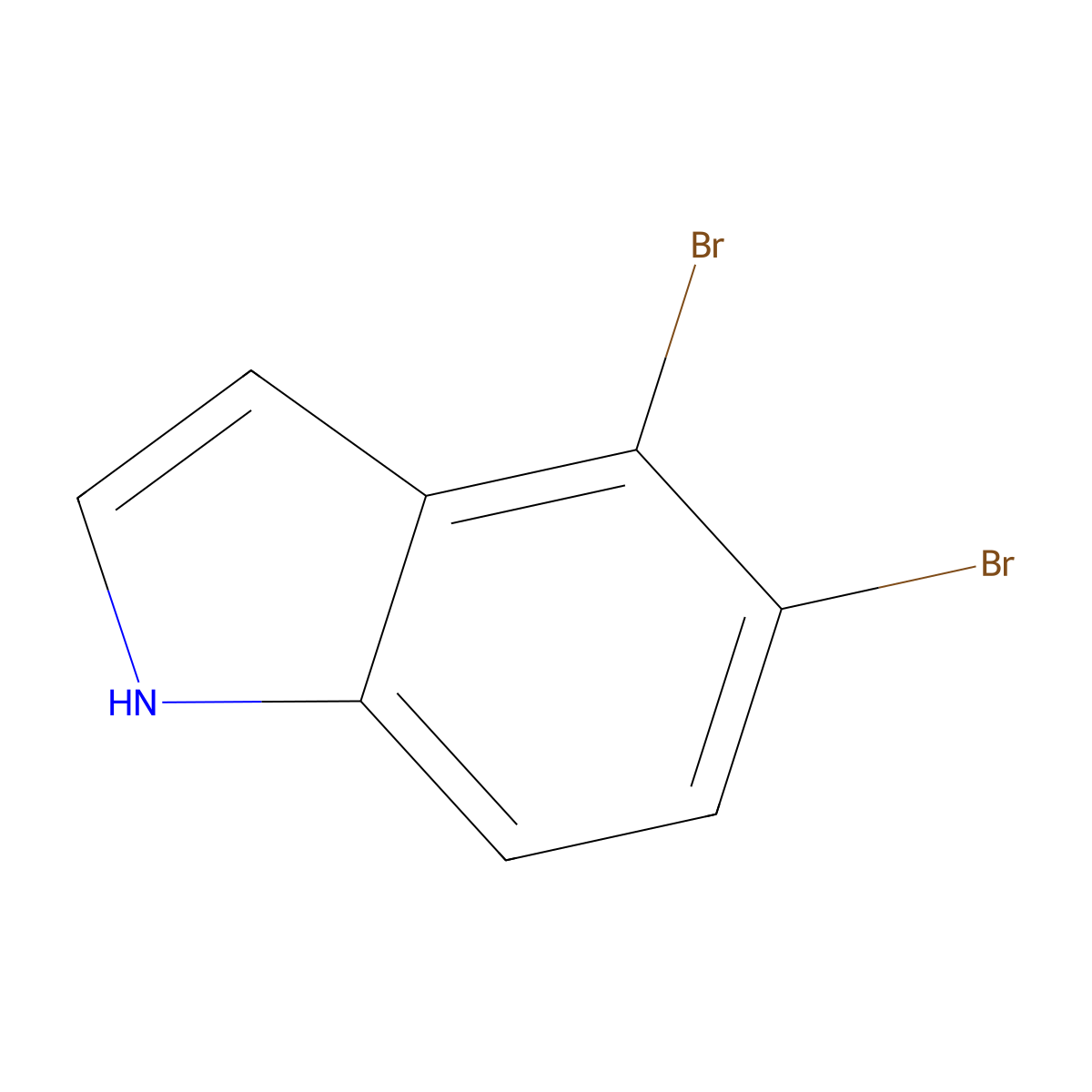 4,5-Dibromo-1H-indole molecular structure, CAS 1227571-79-0