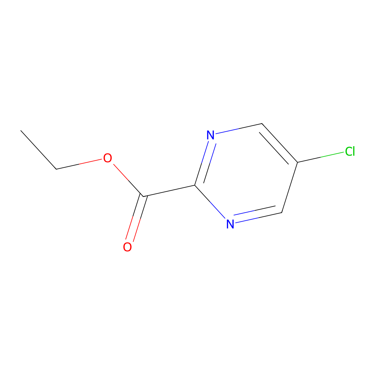 Ethyl 5-chloropyrimidine-2-carboxylate molecular structure, CAS 1227571-82-5