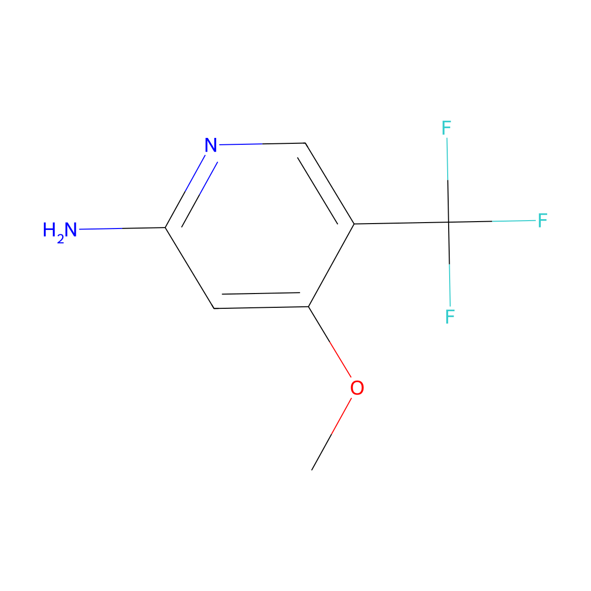 4-Methoxy-5-(trifluoromethyl)pyridin-2-amine molecular structure, CAS 1227571-99-4