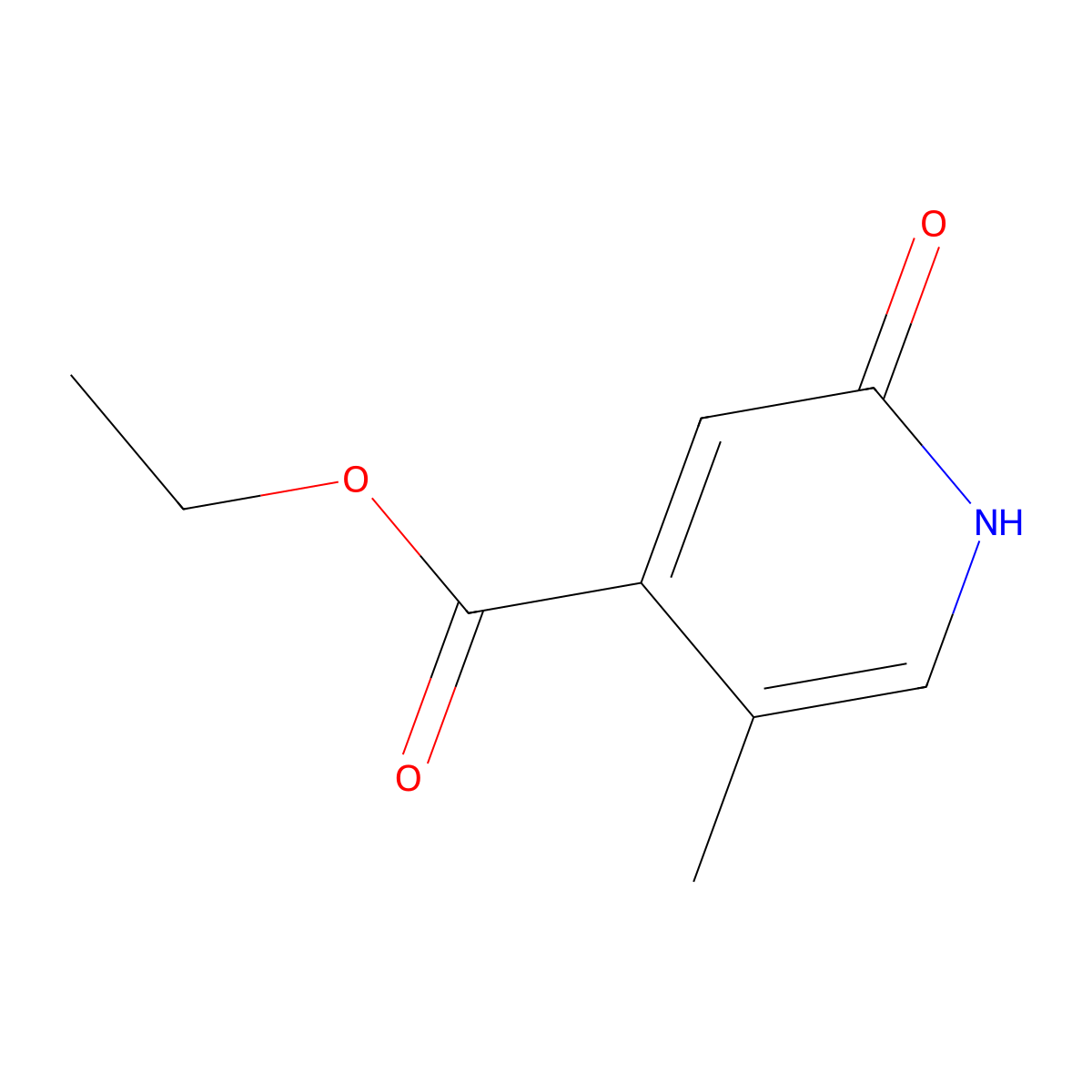 Ethyl 2-hydroxy-5-methylpyridine-4-carboxylate molecular structure, CAS 1227572-19-1