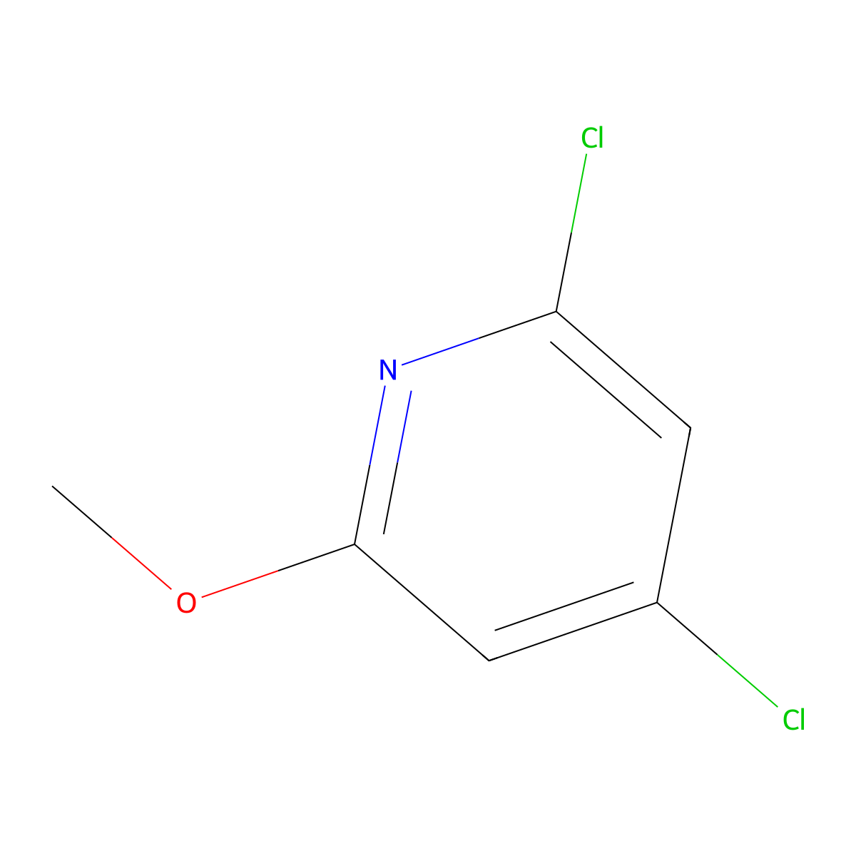 2,4-Dichloro-6-methoxypyridine molecular structure, CAS 1227572-43-1