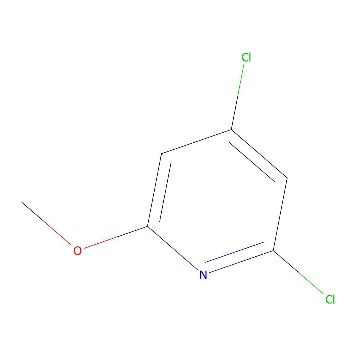 2,4-Dichloro-6-methoxypyridine molecular structure, CAS 1227572-43-1