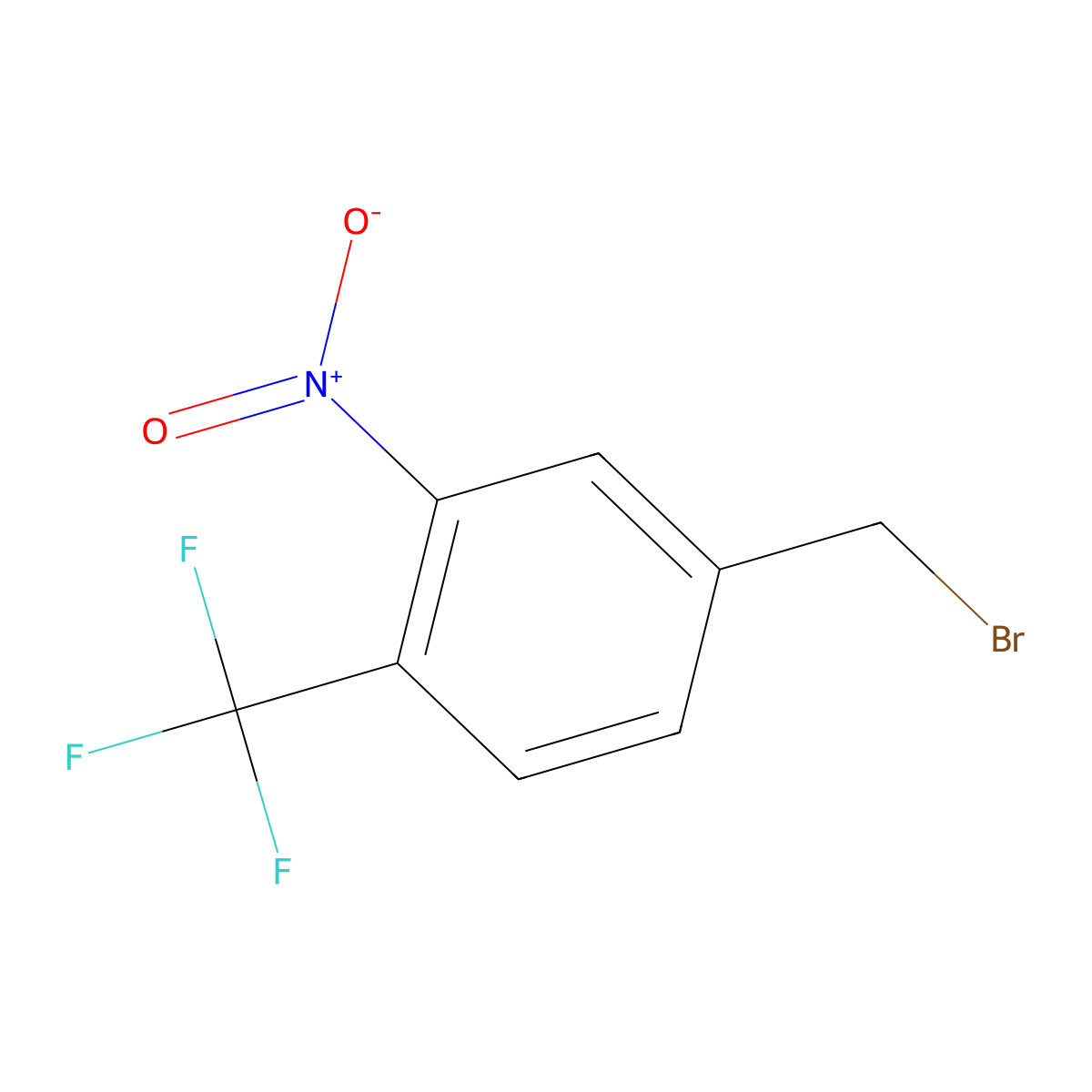 4-(Bromomethyl)-2-nitro-1-(trifluoromethyl)benzene molecular structure, CAS 1227572-51-1
