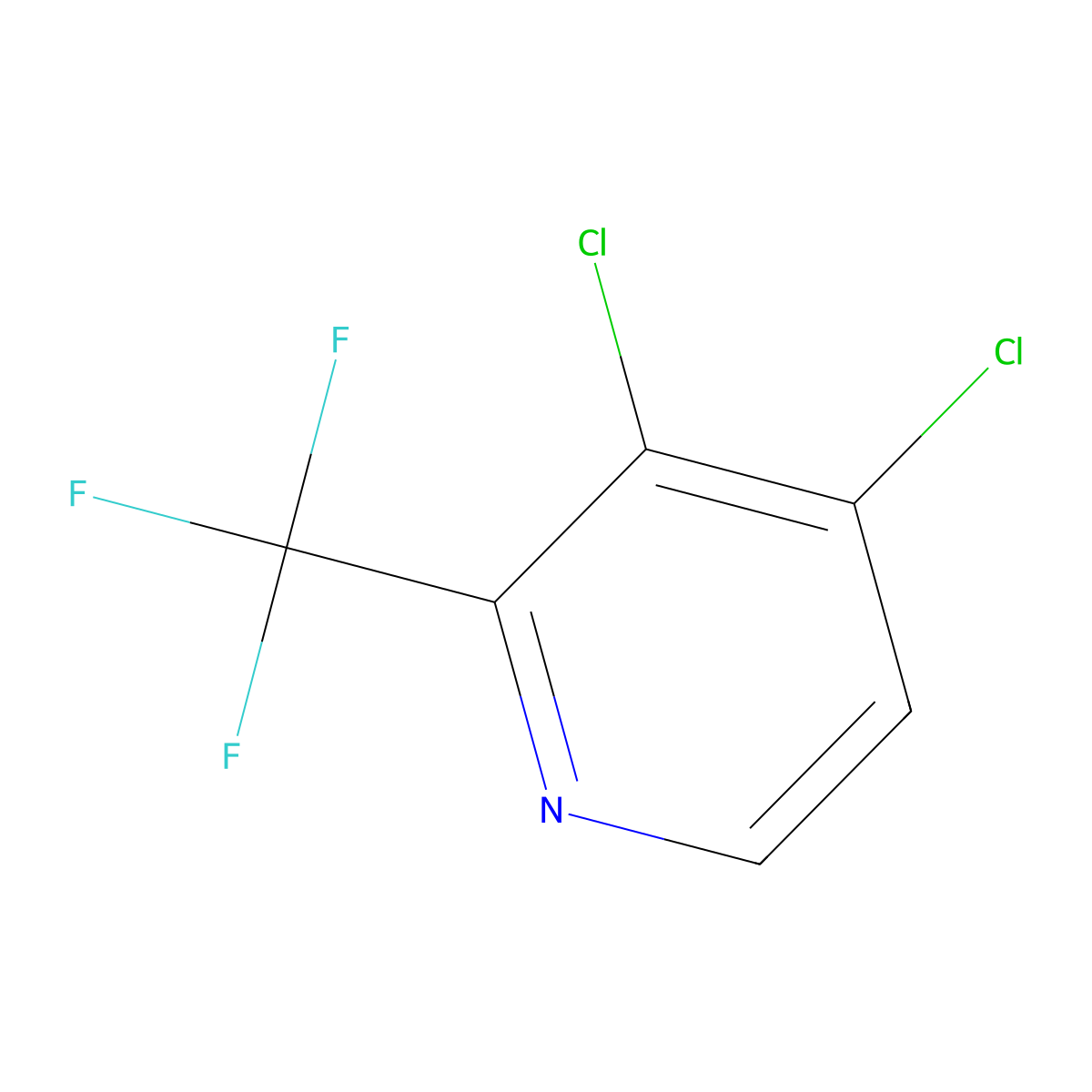 3,4-Dichloro-2-(trifluoromethyl)pyridine molecular structure, CAS 1227572-63-5