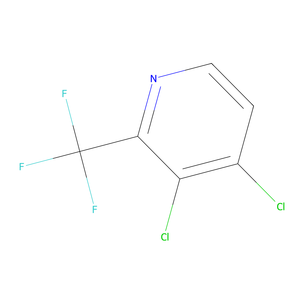 3,4-Dichloro-2-(trifluoromethyl)pyridine molecular structure, CAS 1227572-63-5