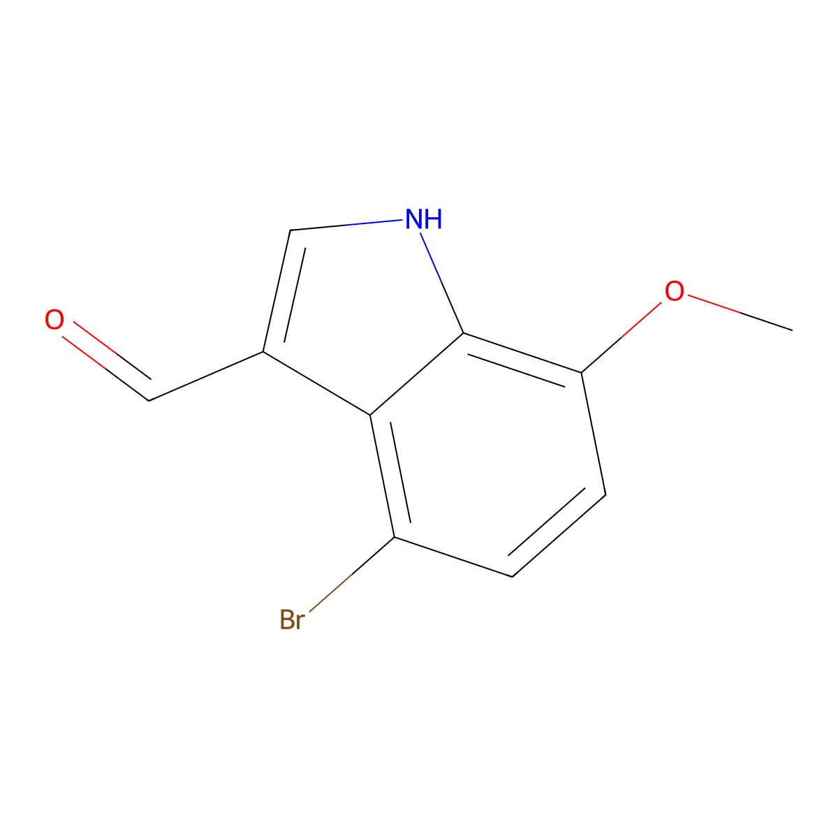 4-Bromo-3-formyl-7-methoxy-1H-indole molecular structure, CAS 1227572-66-8