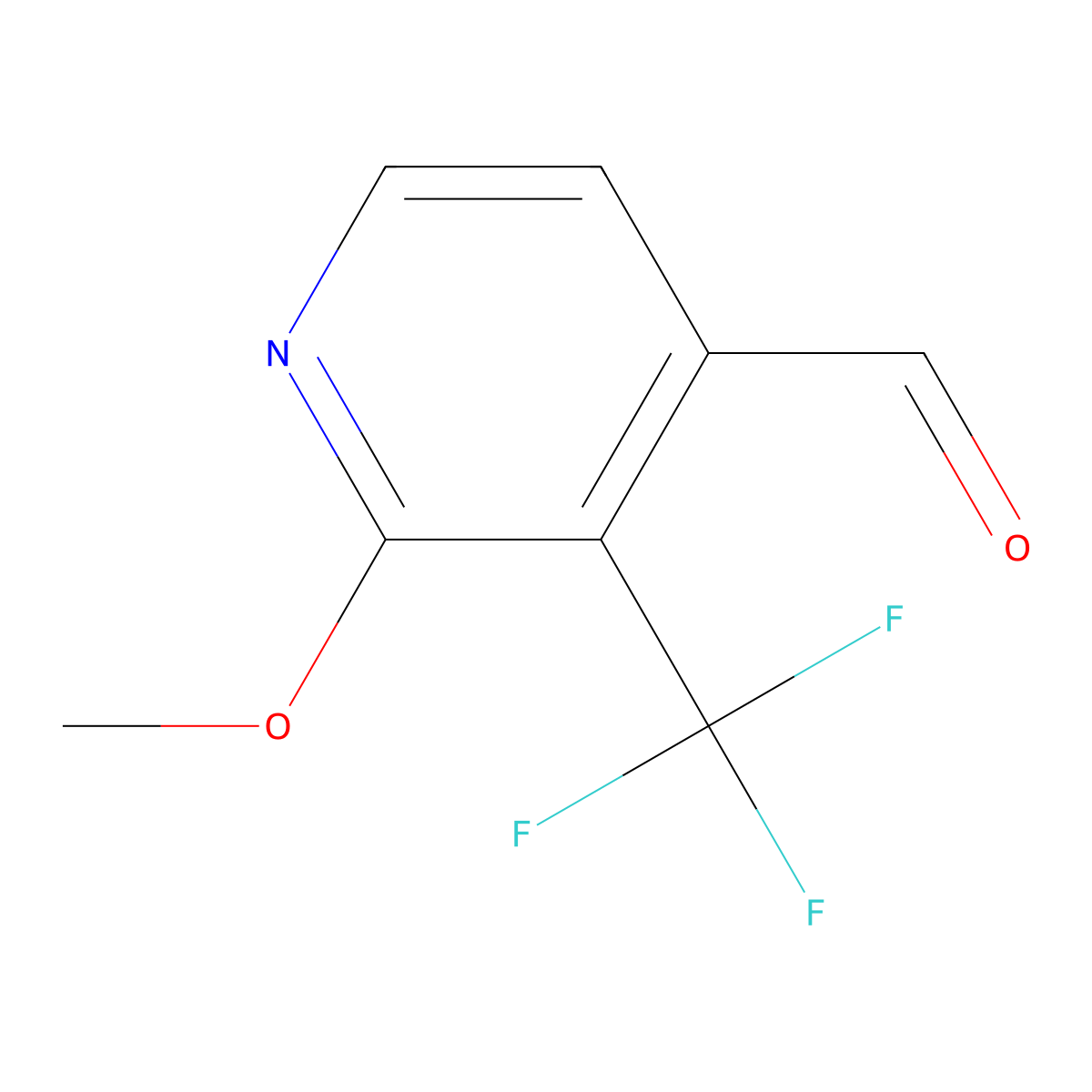2-Methoxy-3-(trifluoromethyl)isonicotinaldehyde molecular structure, CAS 1227572-67-9