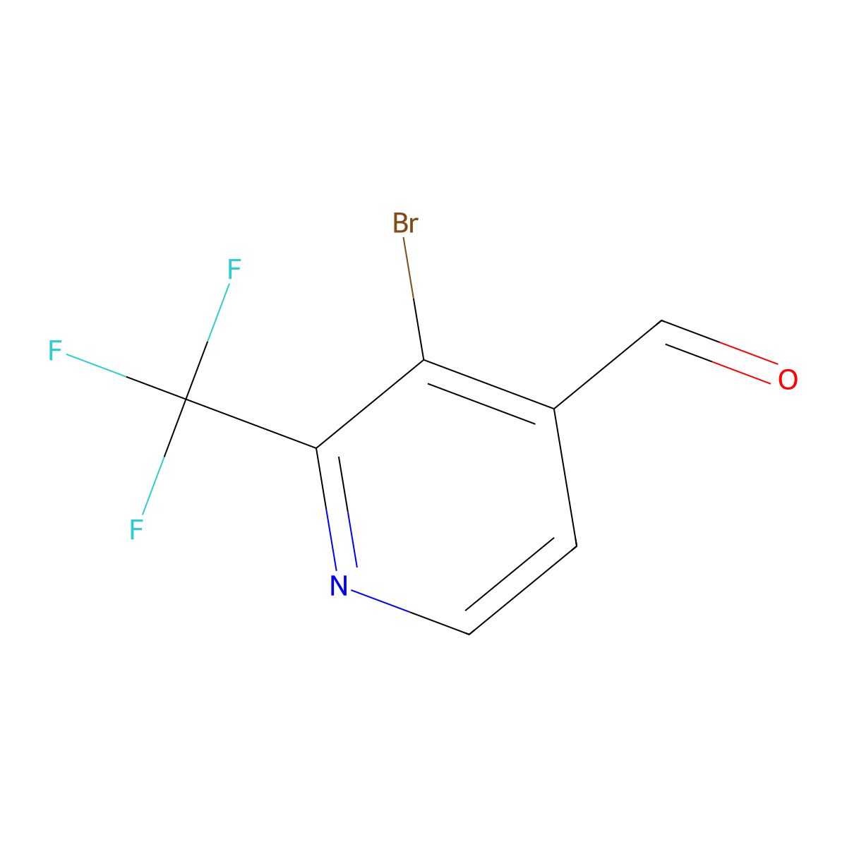 3-Bromo-2-(trifluoromethyl)isonicotinaldehyde molecular structure, CAS 1227572-68-0