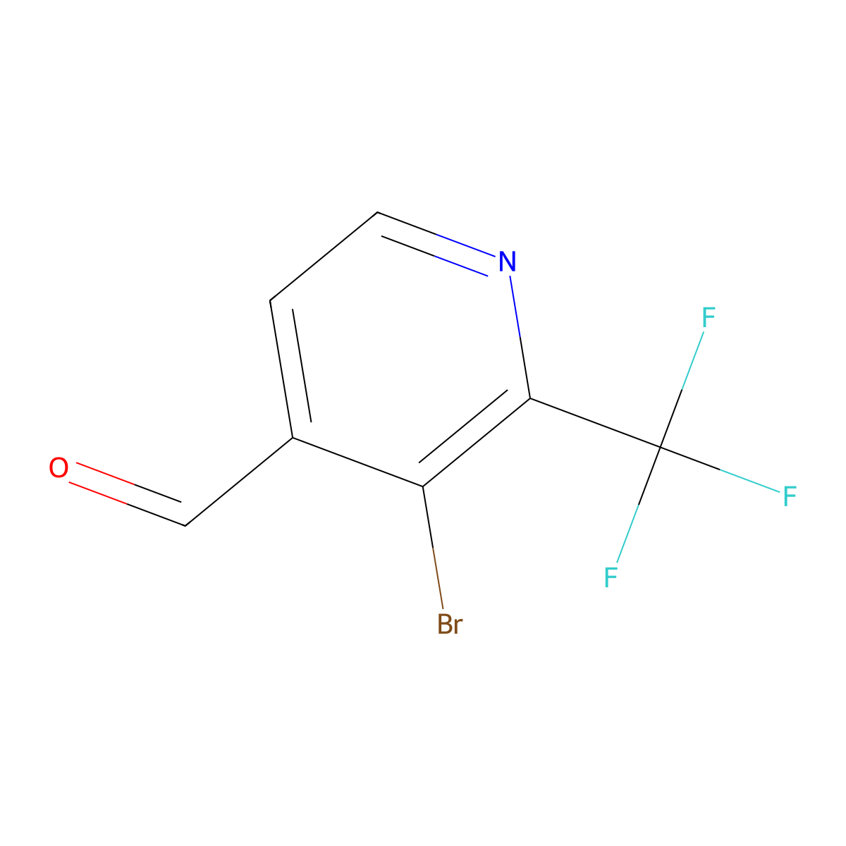 3-Bromo-2-(trifluoromethyl)isonicotinaldehyde molecular structure, CAS 1227572-68-0