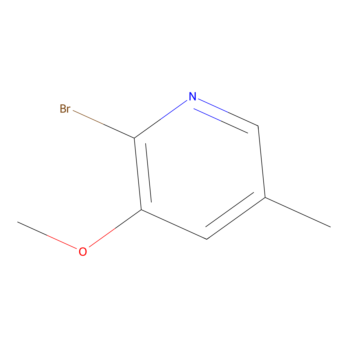 2-Bromo-3-methoxy-5-methylpyridine molecular structure, CAS 1227572-86-2