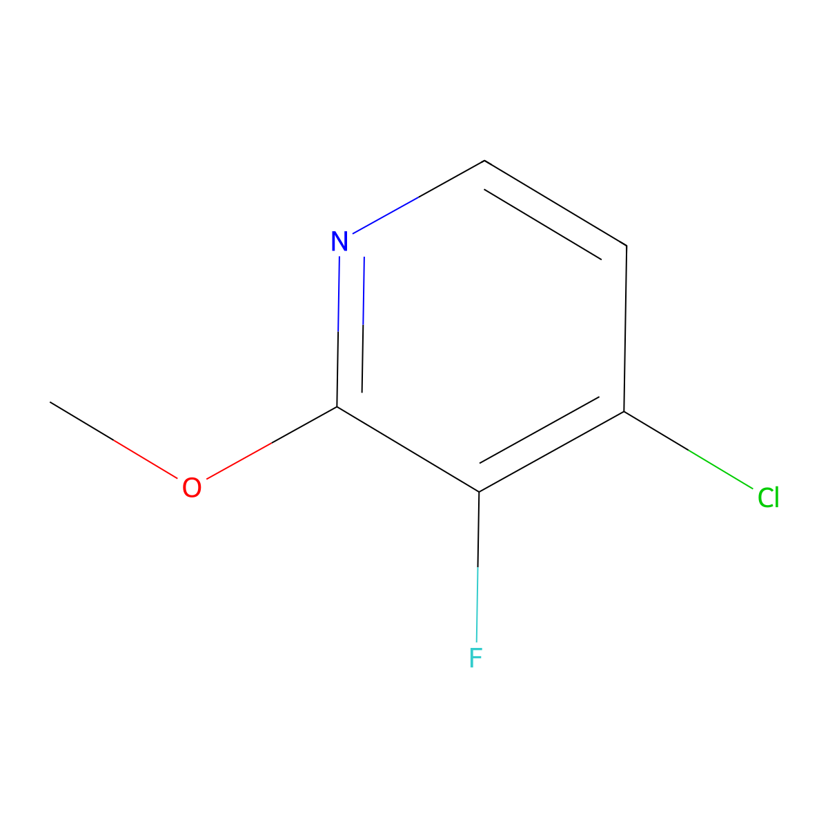 4-Chloro-3-fluoro-2-methoxypyridine molecular structure, CAS 1227572-96-4
