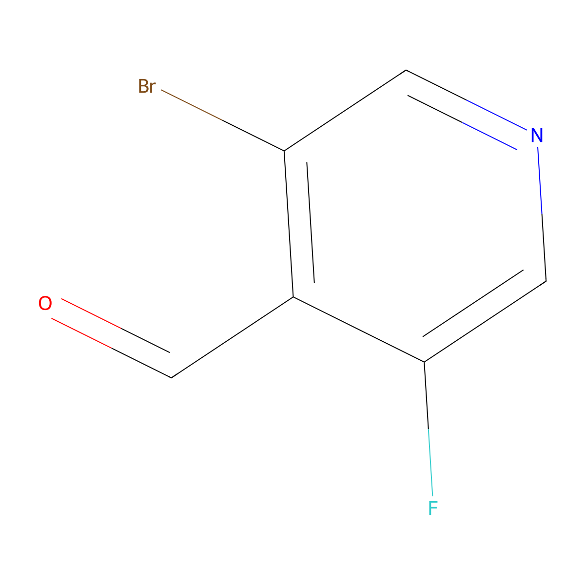 3-Bromo-5-fluoropyridine-4-carboxaldehyde molecular structure, CAS 1227573-02-5