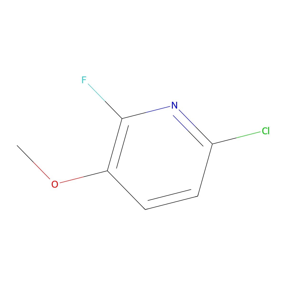 6-Chloro-2-fluoro-3-methoxypyridine molecular structure, CAS 1227573-07-0