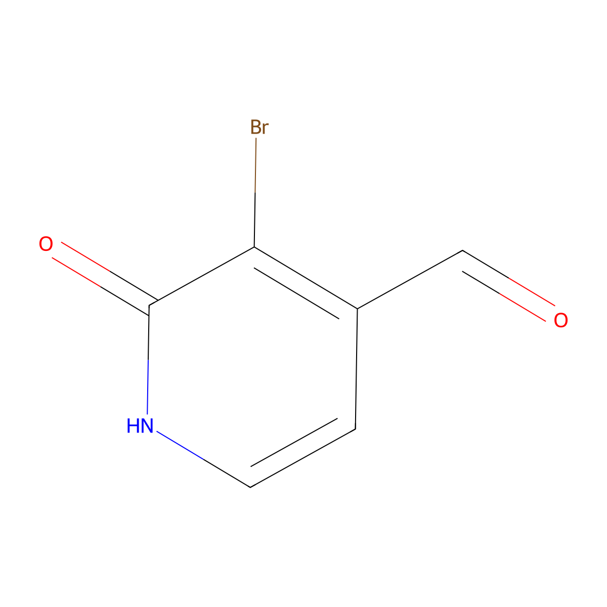 3-Bromo-2-hydroxyisonicotinaldehyde molecular structure, CAS 1227573-15-0
