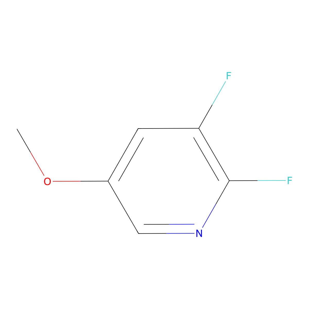 2,3-Difluoro-5-methoxypyridine molecular structure, CAS 1227573-20-7